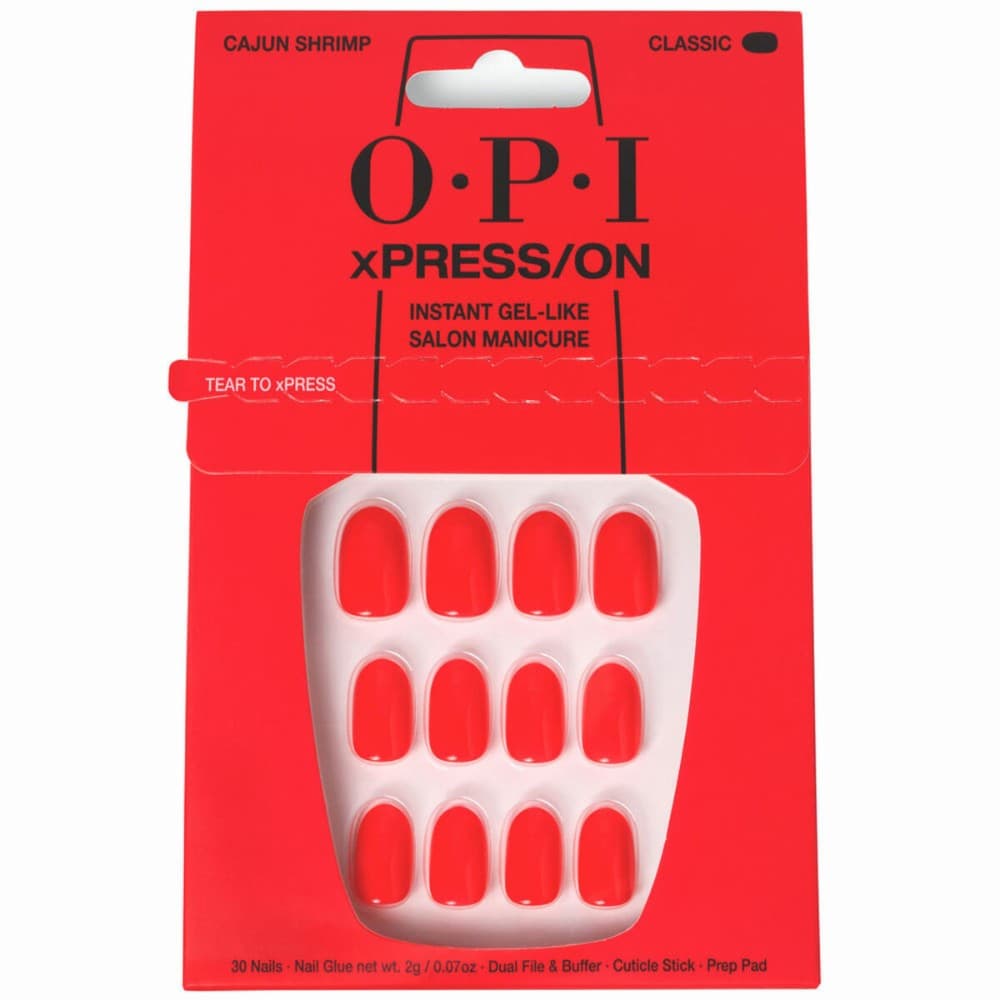 False nails Opi #Cajun Shrimp Cajun Shrimp 30 Pieces