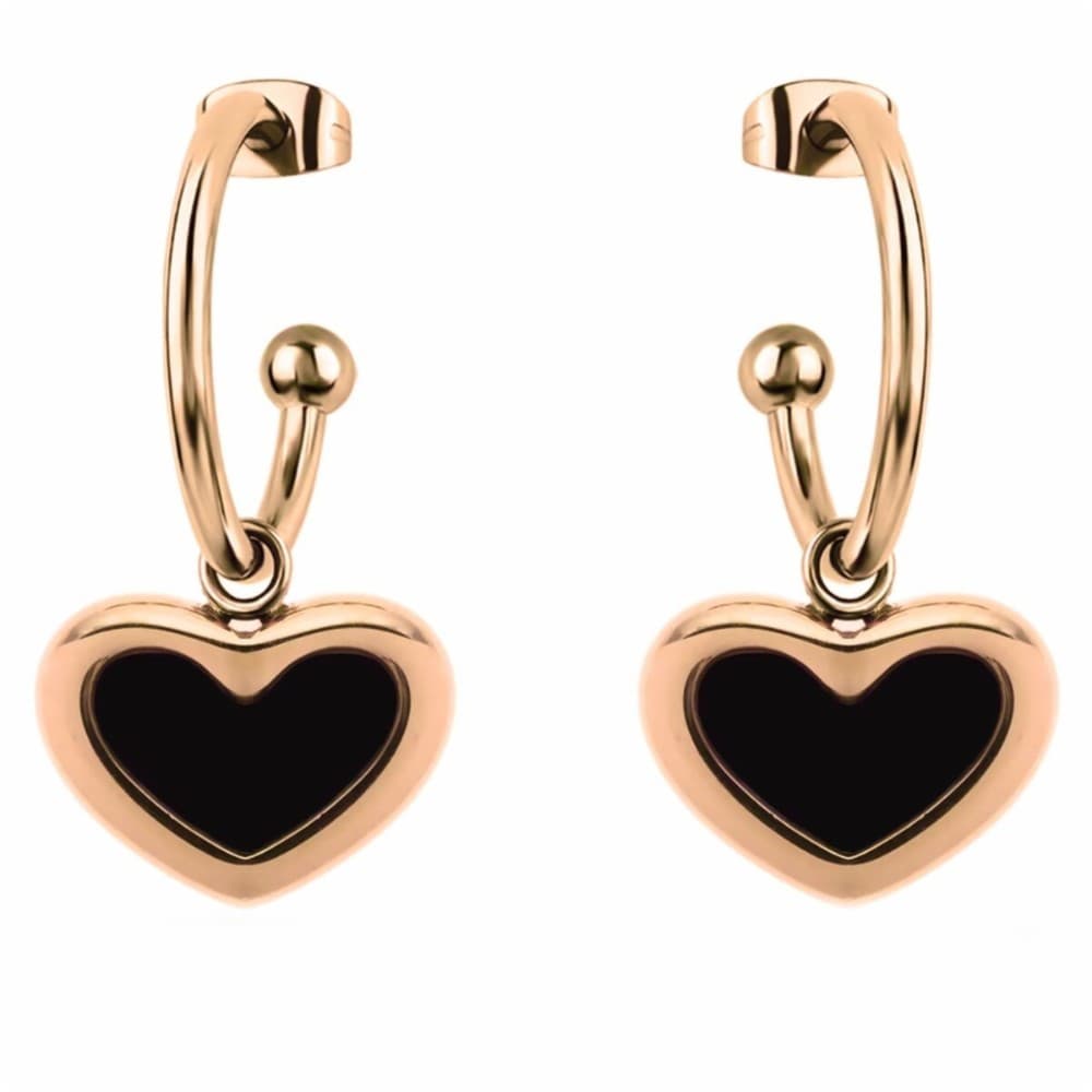 Ladies' Earrings LIU JO LJ2695 Rose gold Black