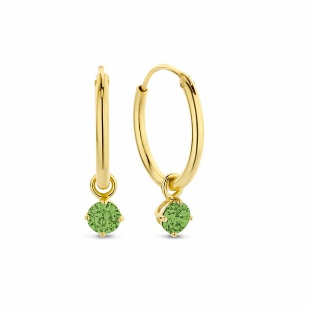 Ladies' Earrings New Bling 9NB-1213 Golden Green