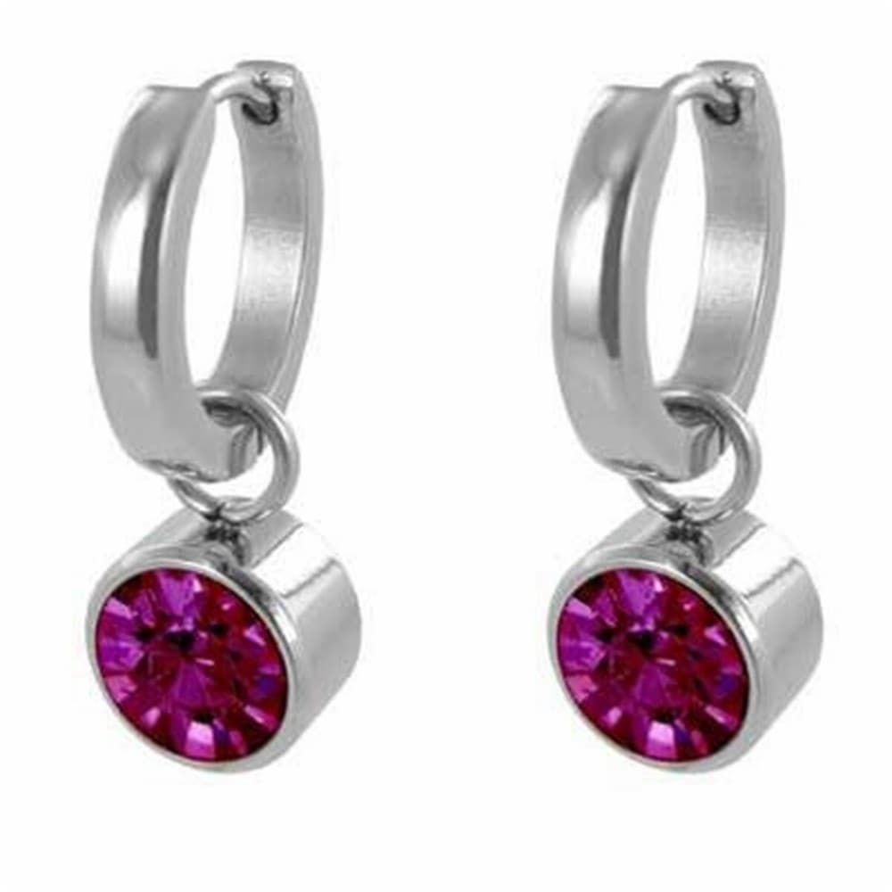 Ladies' Earrings CO88 Collection 8CE-60005 Silver Fuchsia
