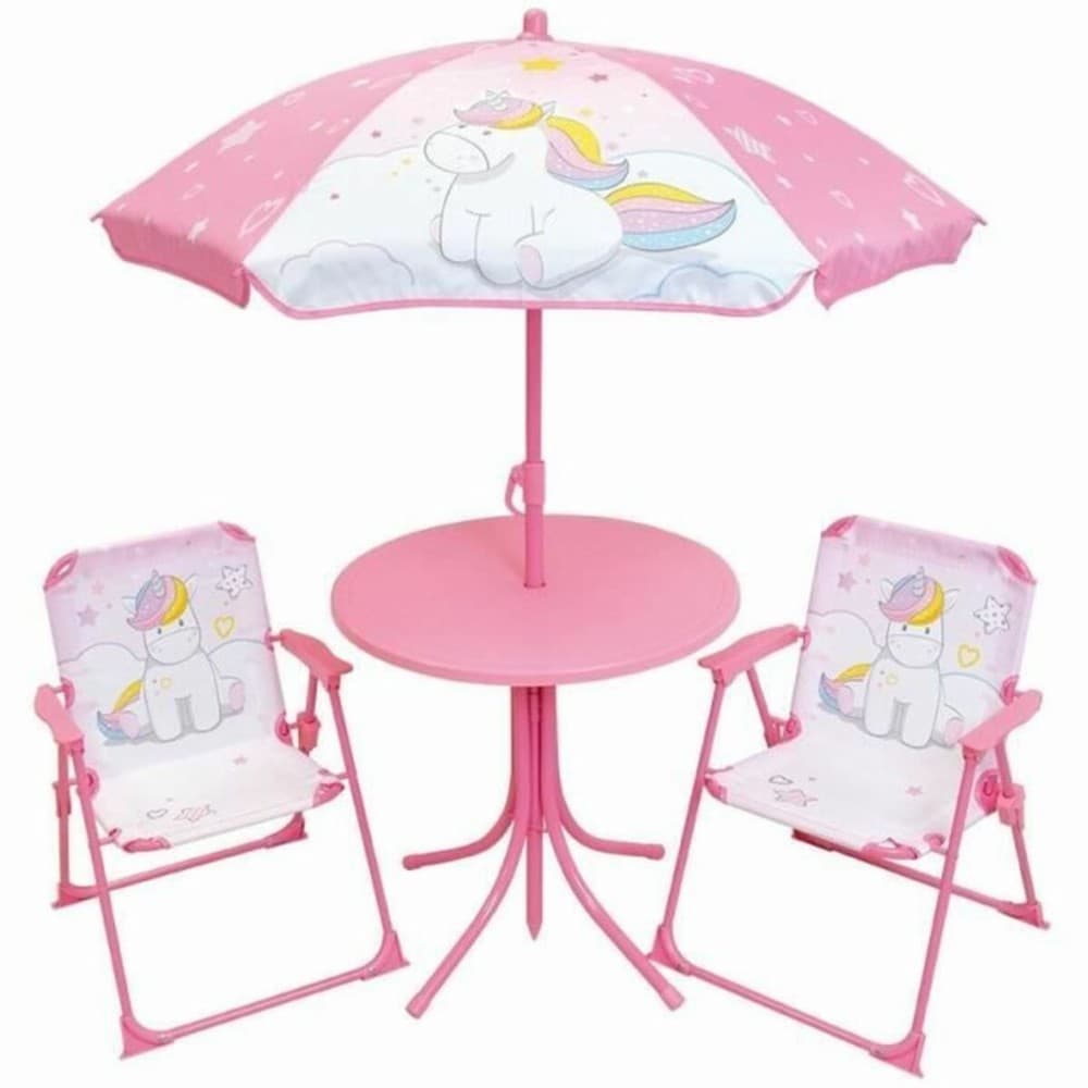 Children's table and chairs set Fun House Unicorn Pink