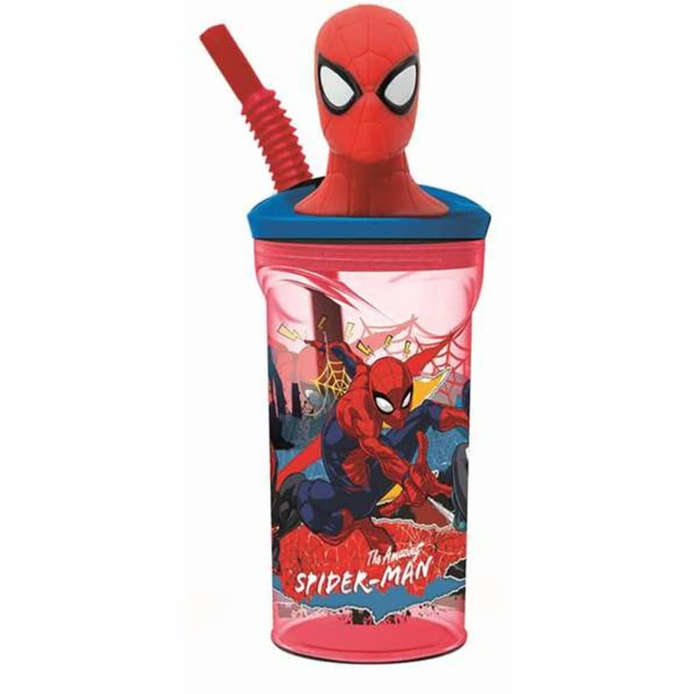 Cup with Straw Spider-Man Moving Target 360 ml 3D