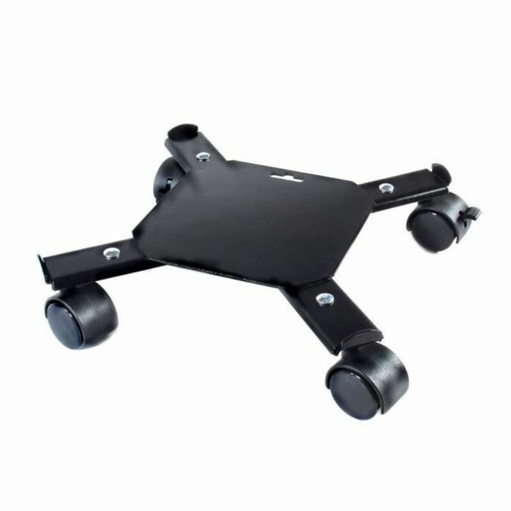 Flowerpot Standt with Wheels Nature Black Metal