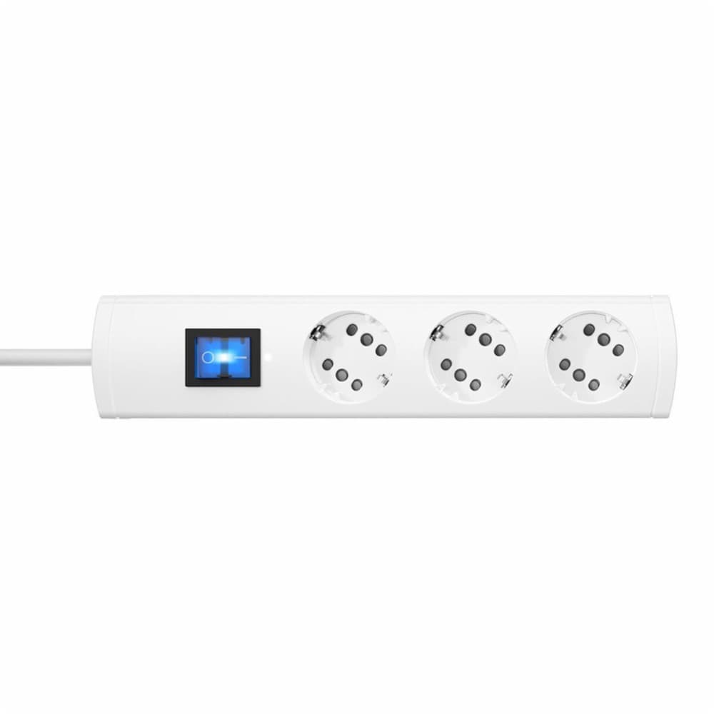 Schuko 3-socket plugboard with power switch Kopp Duoversal Plus 3600 W (1,4 m)