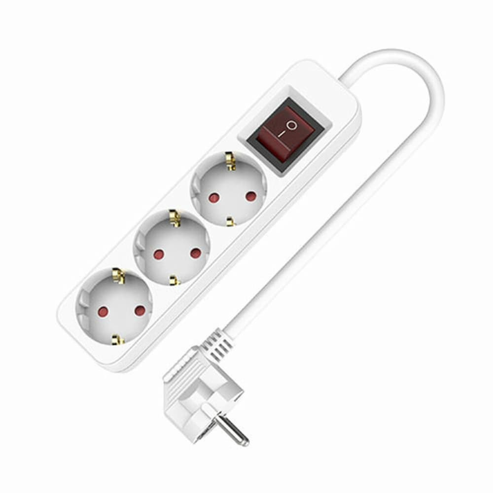 3-socket plugboard with power switch TM Electron (1,5 m)