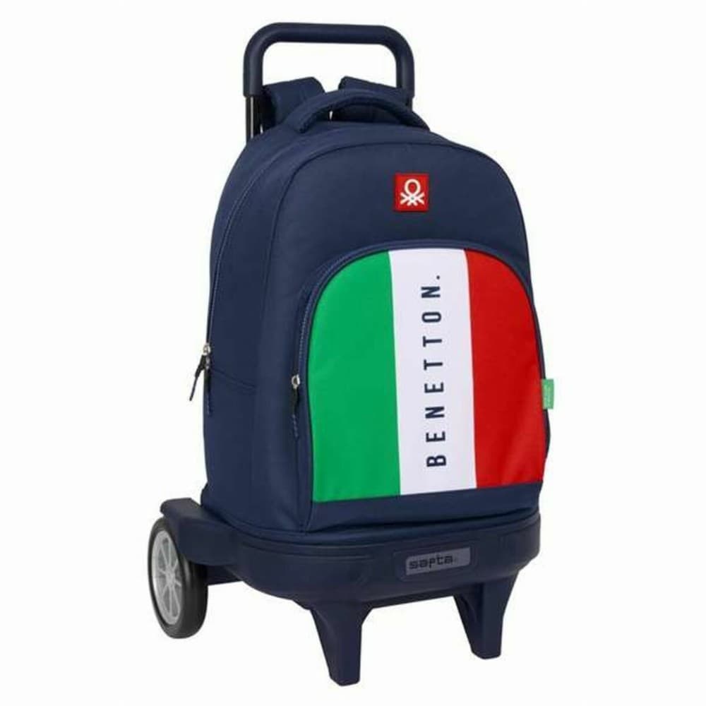 School Bag Benetton Flag Navy Blue 33 x 45 x 22 cm