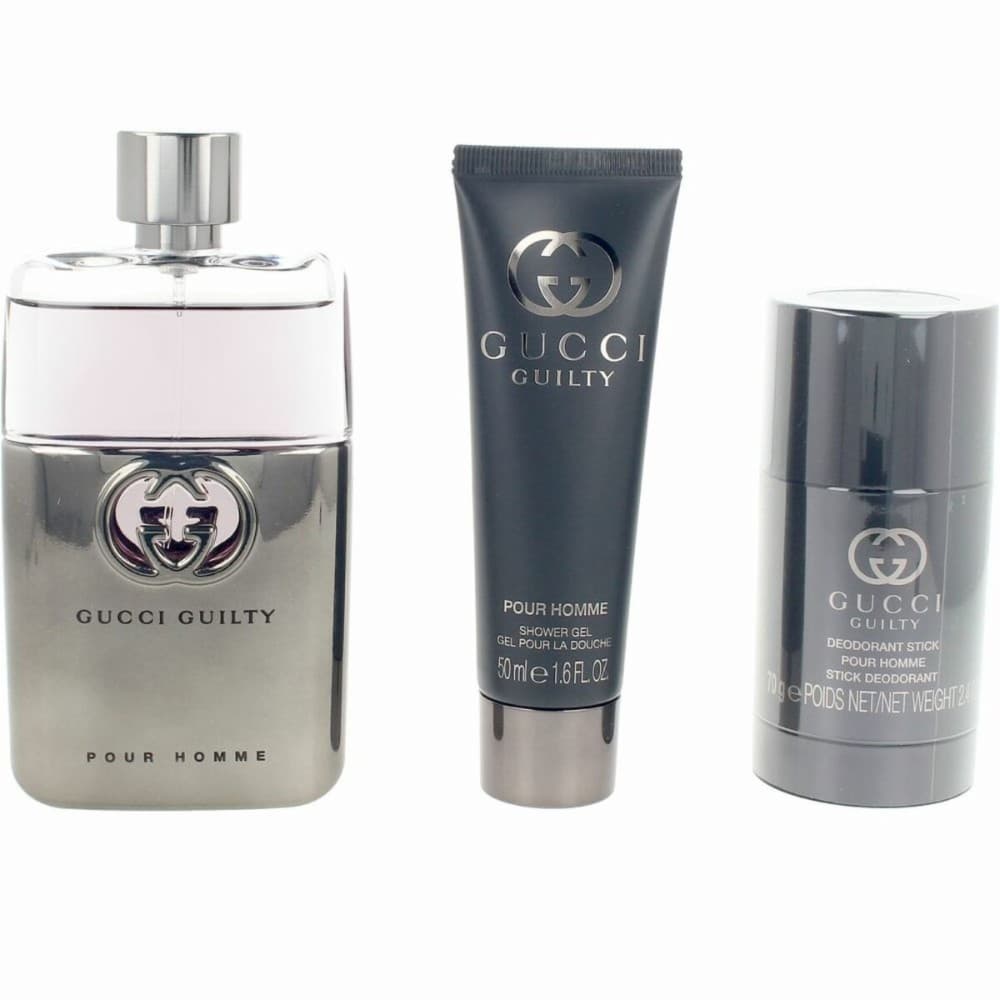 Men's Perfume Set Gucci GUILTY POUR HOMME 3 Pieces