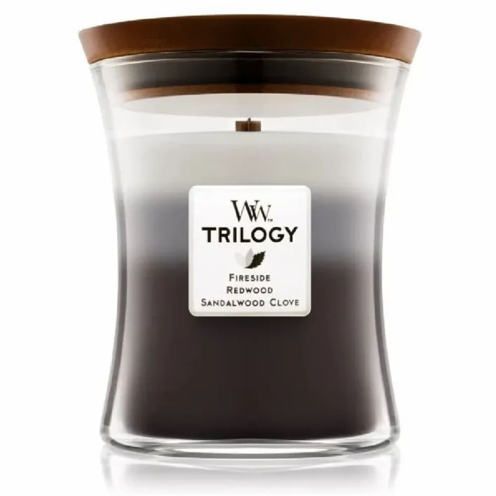 Scented Candle Woodwick Trilogy Medium Warm Woods