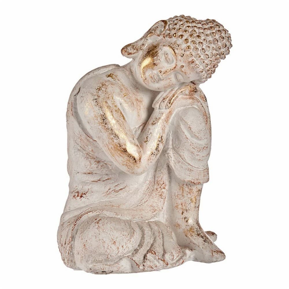 Decorative Garden Figure Ibergarden White Golden Polyresin 28,5 x 43,5 x 37 cm Buddha