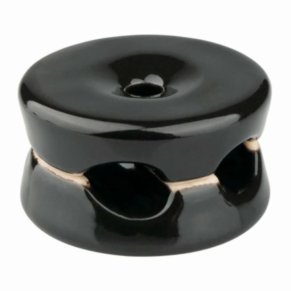 Cable holder F-line Black Porcelain 5 Units