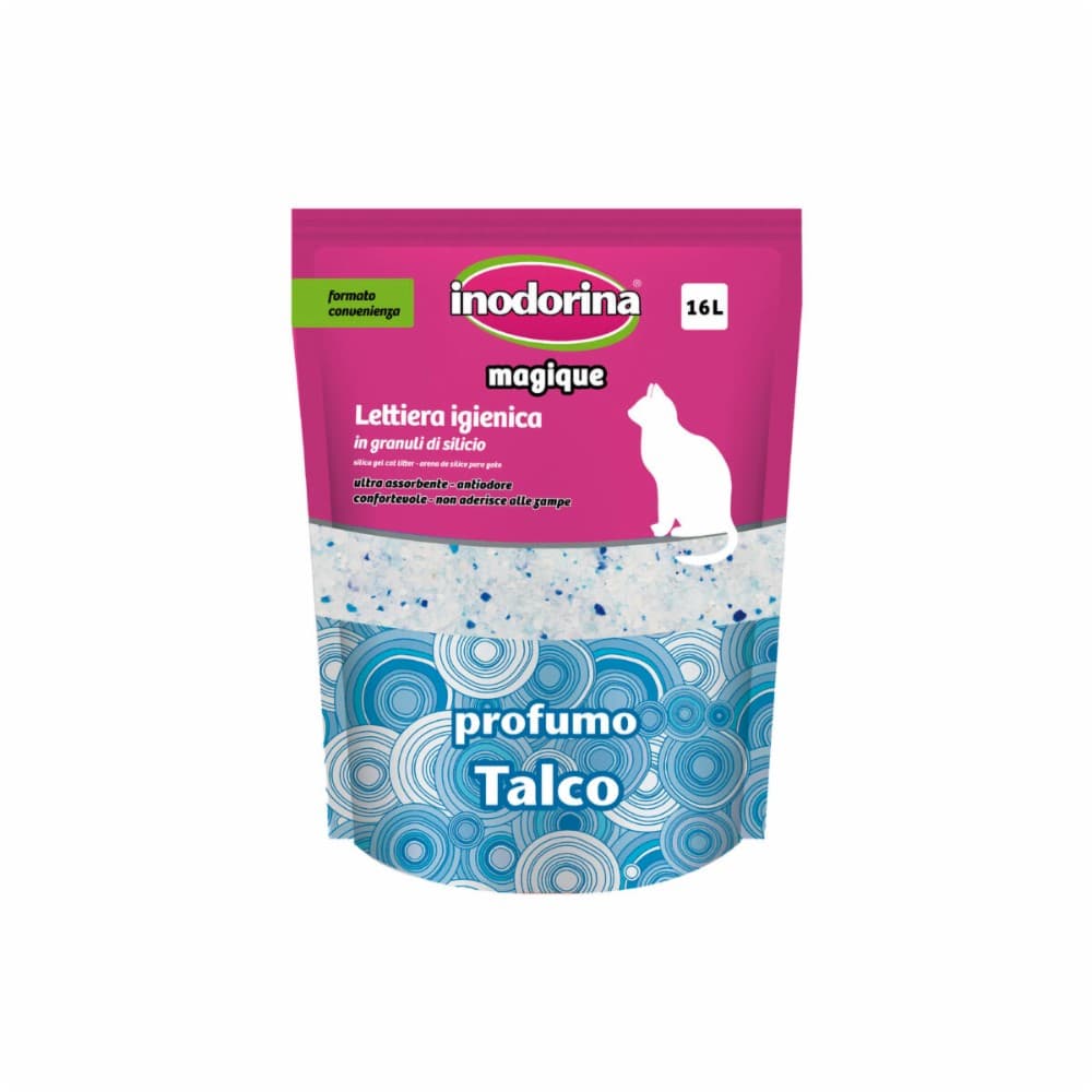 Cat Litter Inodorina MAGIQUE TALCO Talcum Powder 16 L