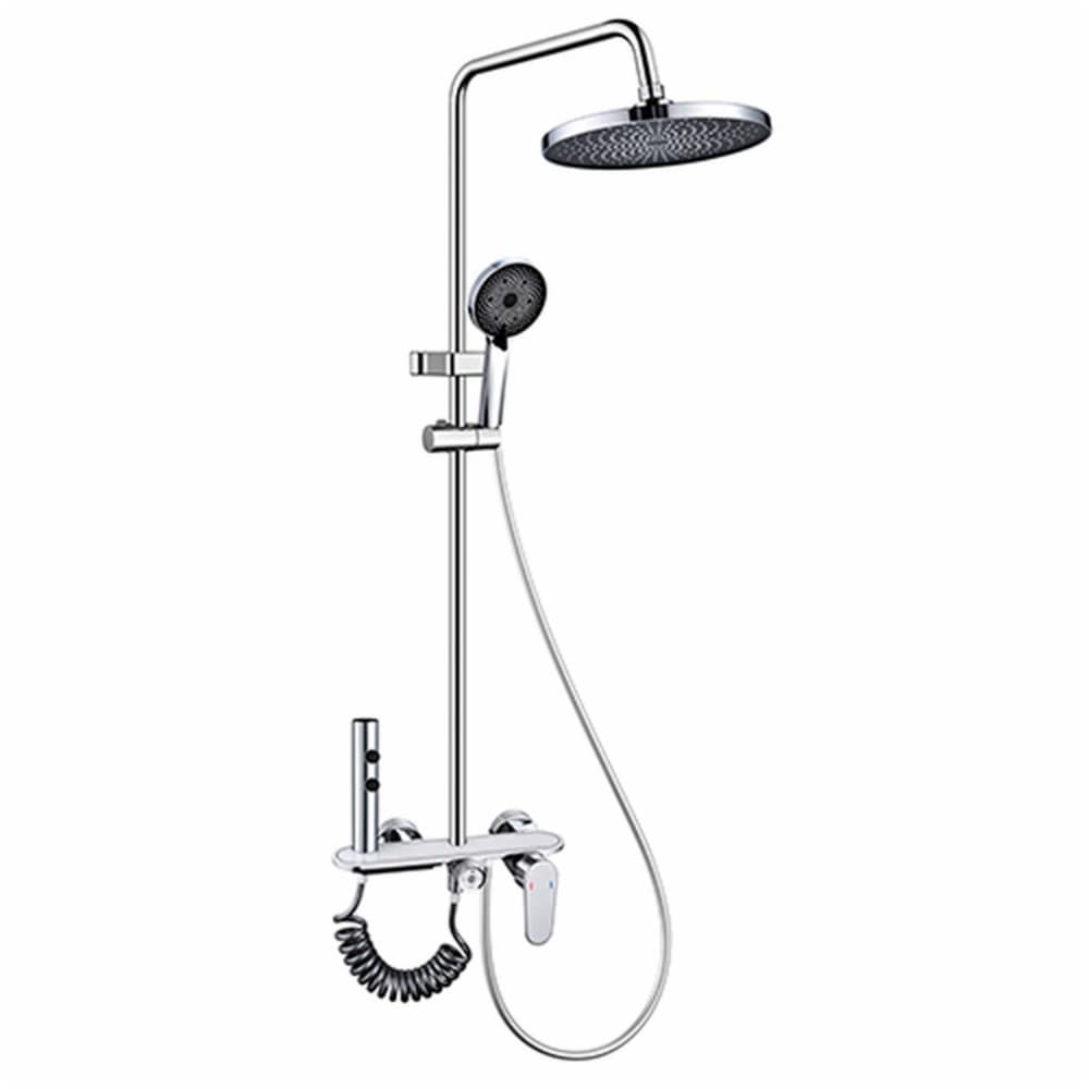 Shower Column Fontastock Silver Stainless steel ABS Plastic Mixer Tap Chromed