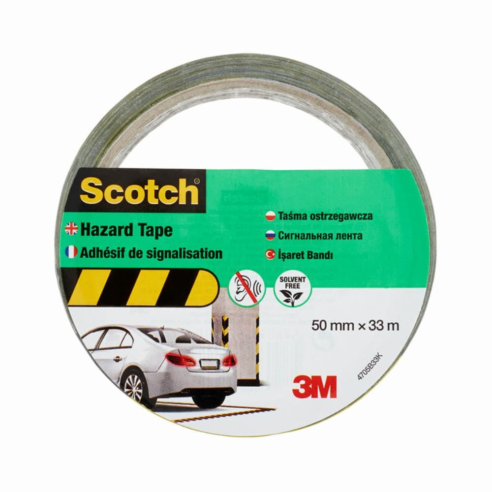 Warning tape Scotch 50 mm x 33 m Yellow Black