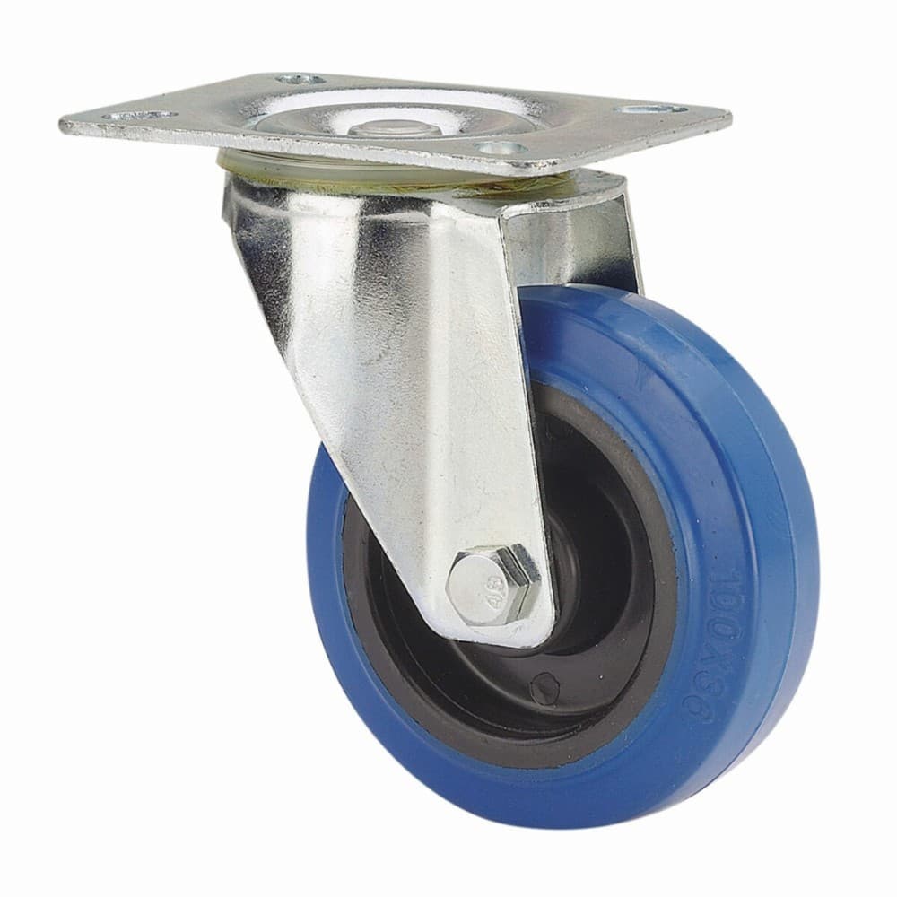 Rueda Ruedas Alex Blue Rubber Poliamix Ø 8 cm 80 kg rotary