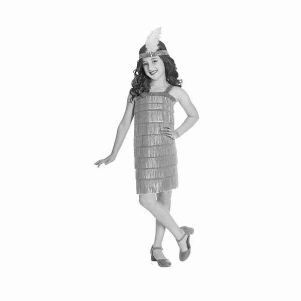 Costume for Children Silver Flapper 10-12 Years Silver (2 Pieces)
