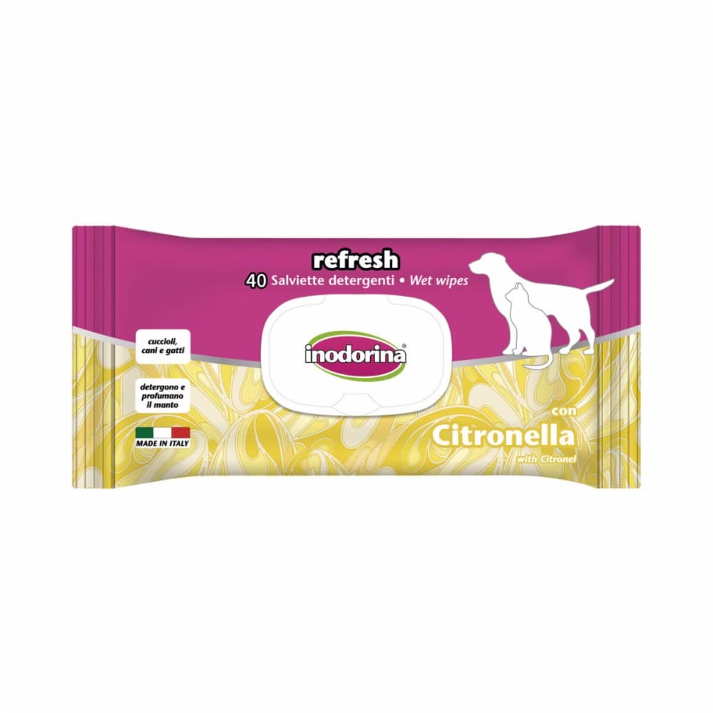 Wet Wipes for Pets Inodorina REFRESH Citronela