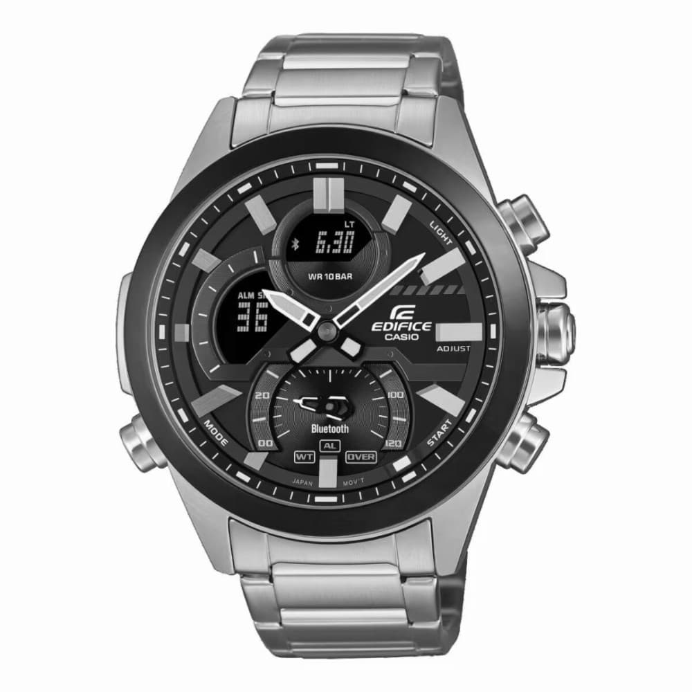 Men's Watch Casio ECB-30DB-1AEF Black Silver