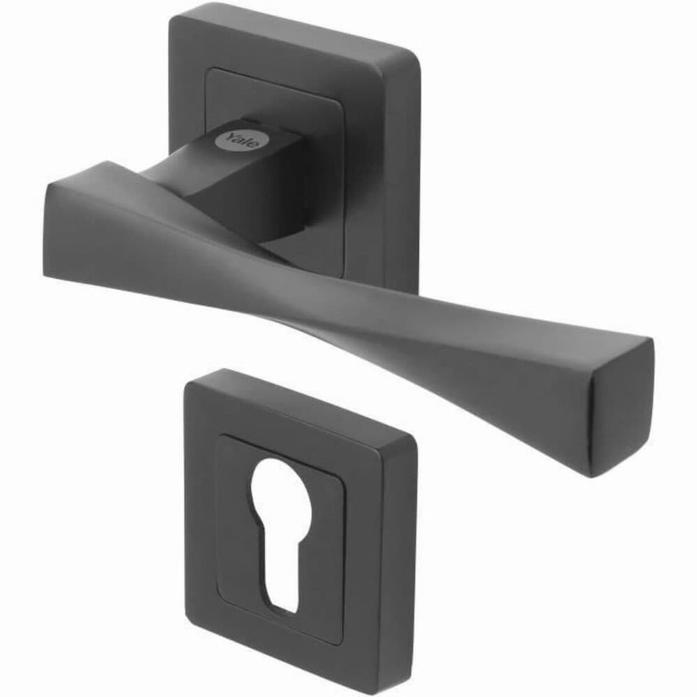 Door handle Yale YPP7-V-PE Verona Black Aluminium
