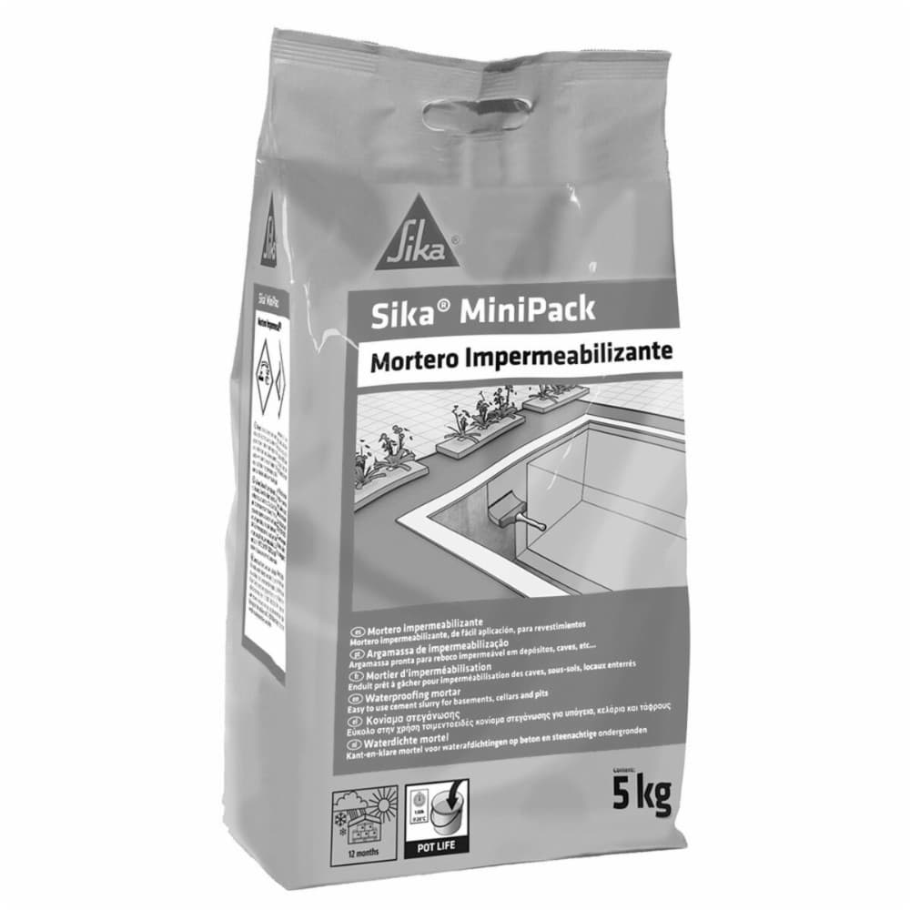 Construction mortar Sika Sikaminipack Grey Waterproofing