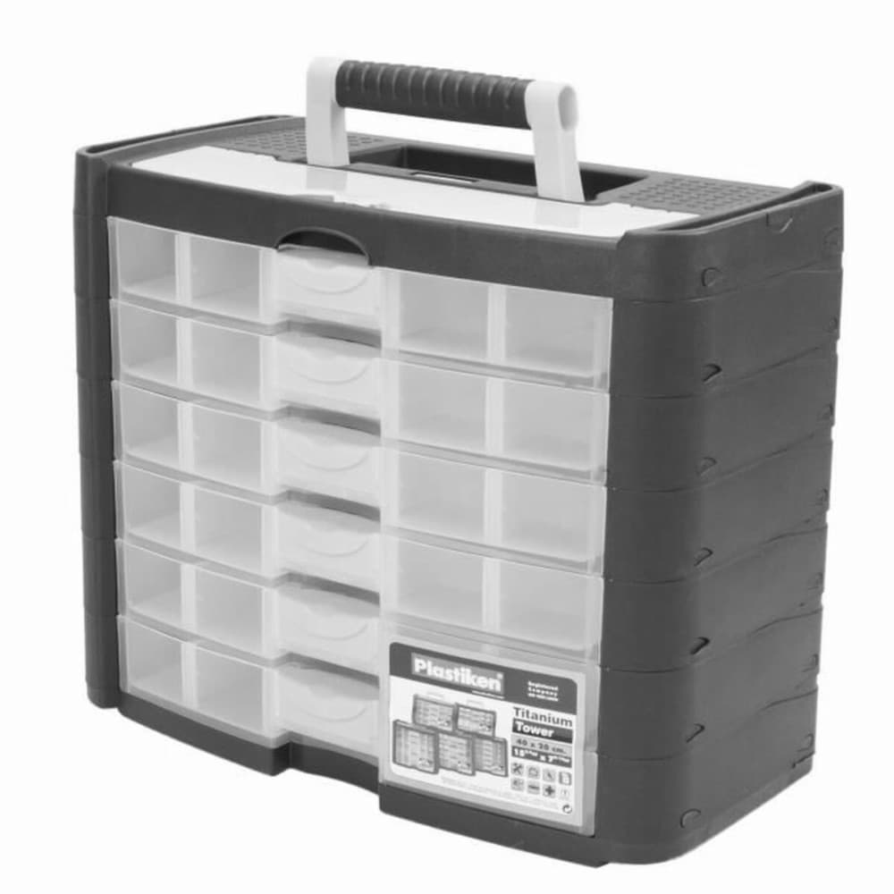 Toolbox Plastiken Titanium 90001 Plastic 40 x 20 x 33 cm