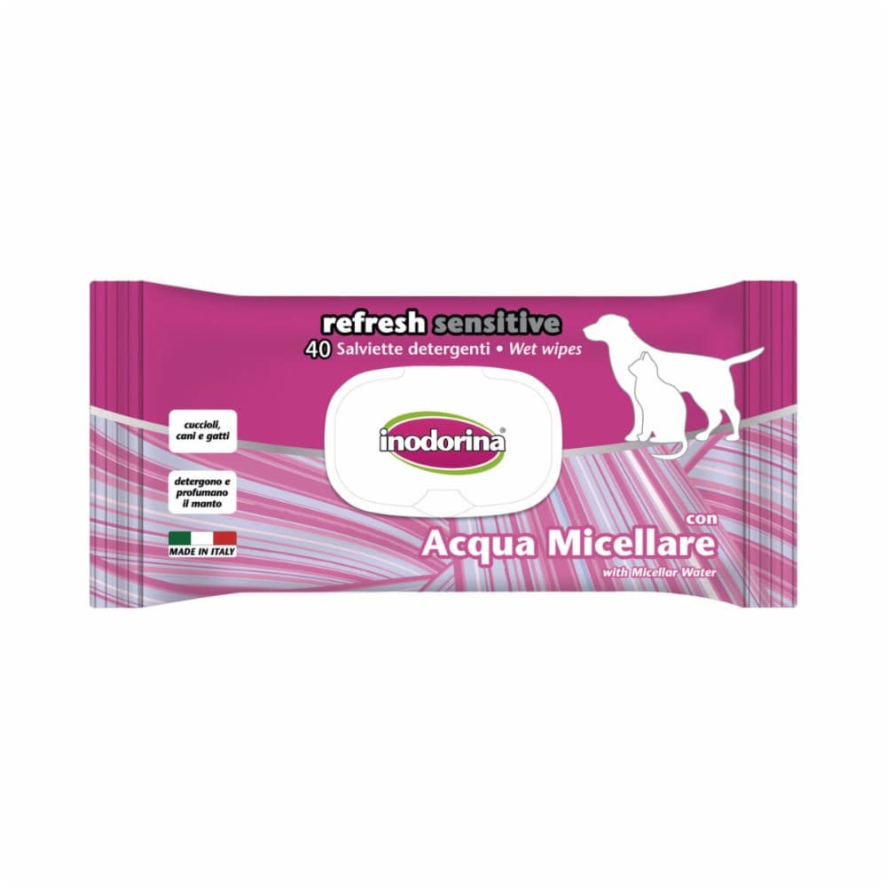 Wet Wipes for Pets Inodorina REFRESH SENSITIVE Micellar Water