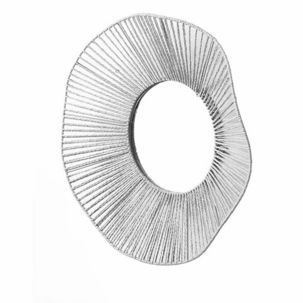 Wall mirror Gift Decor Natural Waves 52 x 9 x 51 cm (4 Units)