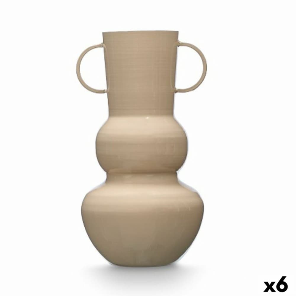 Vase Gift Decor Brown Iron Ball 17,5 x 30 x 16 cm (6 Units)