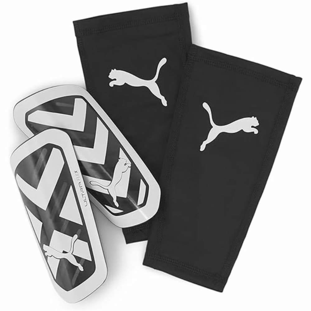 Football Shinguards Puma Ultra Flex Sleeve White Black