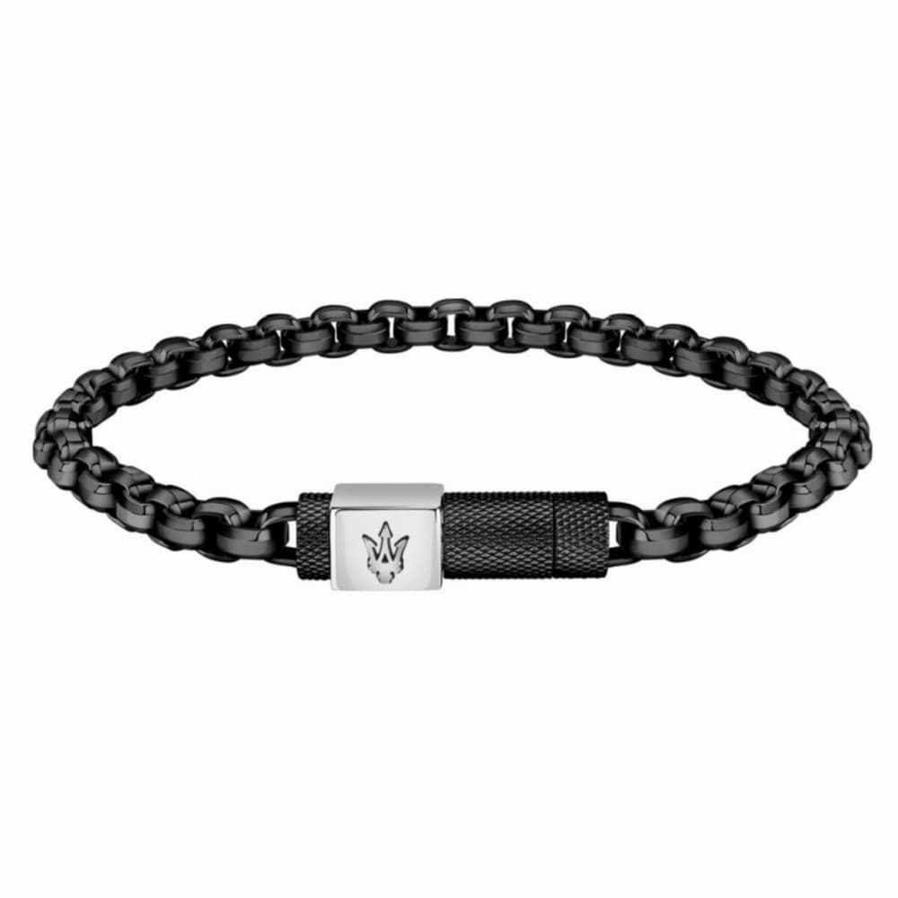 Men's Bracelet Maserati ICONIC Stainless steel Black