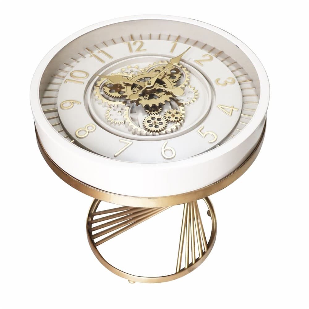 Side table Home ESPRIT White Golden 50 x 50 x 51 cm