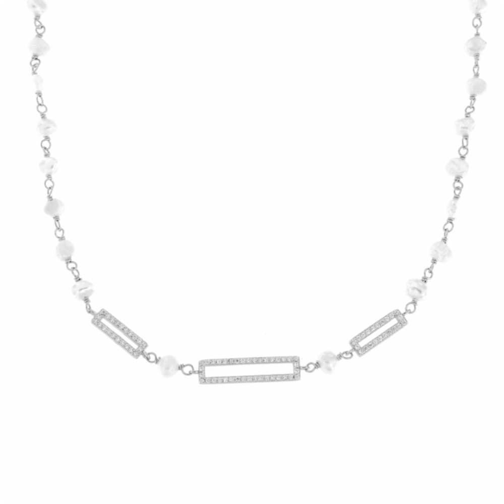 Ladies' Necklace New Bling 9NB-PRL11A Golden