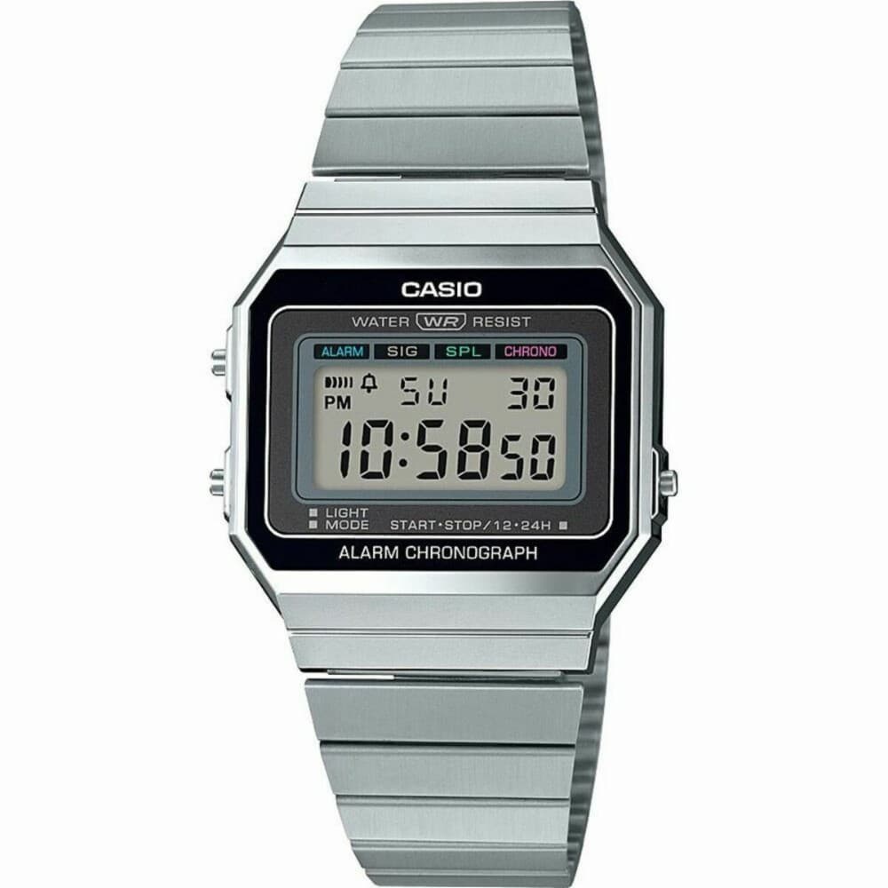 Men's Watch Casio A700WE-1AEF Black Silver (Ø 35 mm)