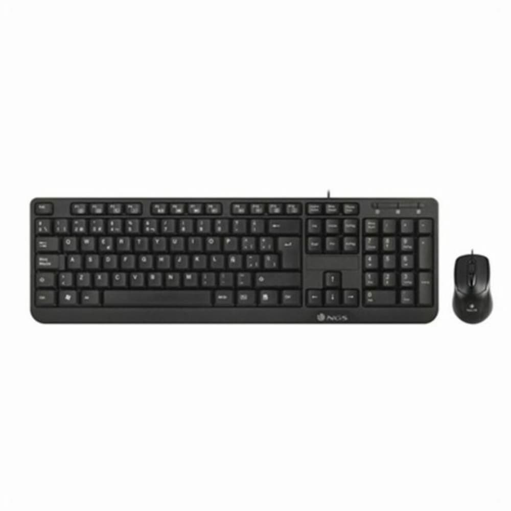 Keyboard and Optical Mouse NGS NGS-KEYBOARD-0271 Black