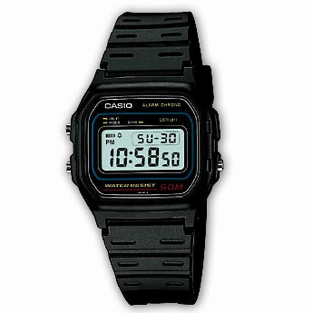 Men's Watch Casio W-59-1VQES Black Grey (Ø 34 mm)