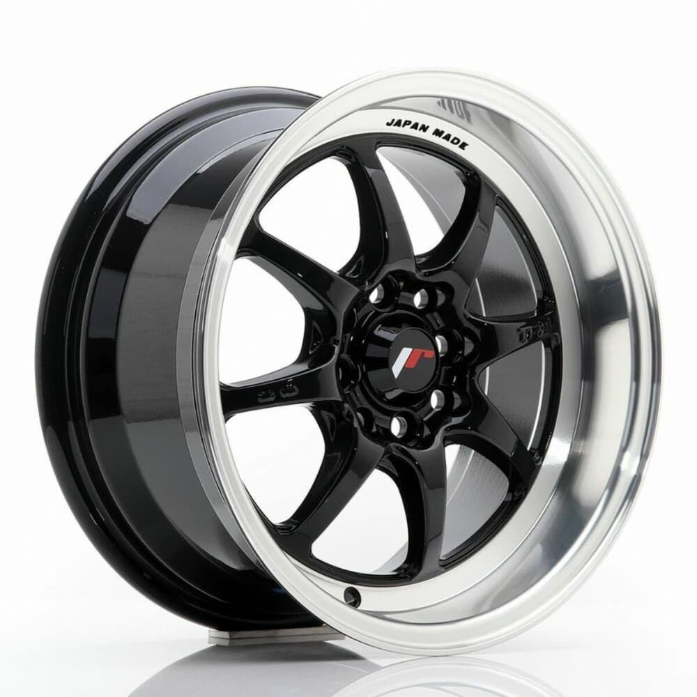 Car Wheel Rim Japan Racing Tfii Gloss Black Black 15" PCD 4x114 ET30 CB 73,1