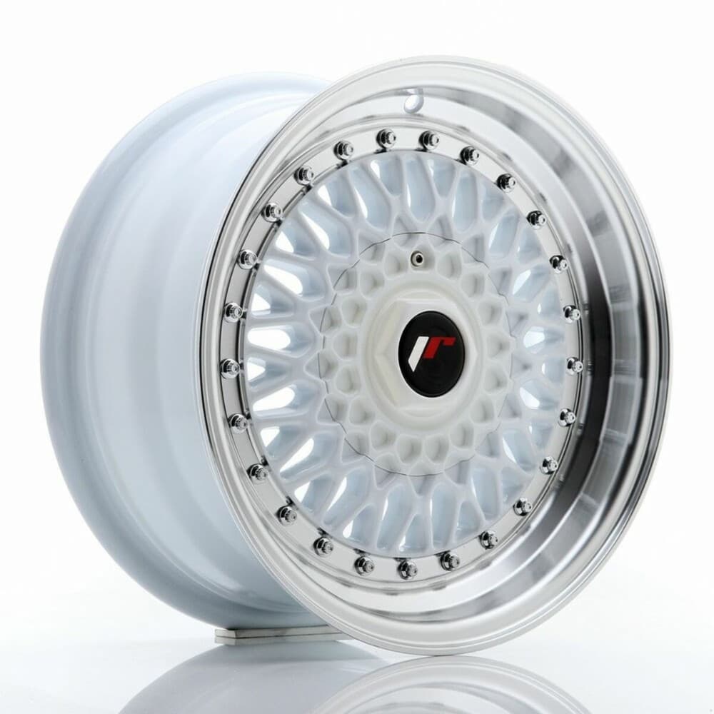 Car Wheel Rim Japan Racing JR9 White 15" PCD 4x100 PCD 4x108 ET20
