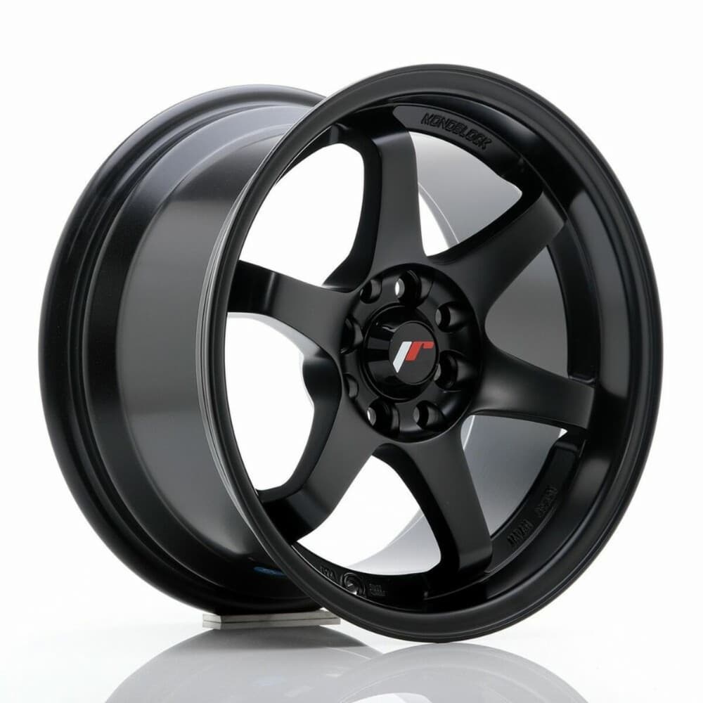 Car Wheel Rim Japan Racing Jr3 Matt Black Black 15" PCD 4x100 PCD 4x108 ET25 CB 73,1