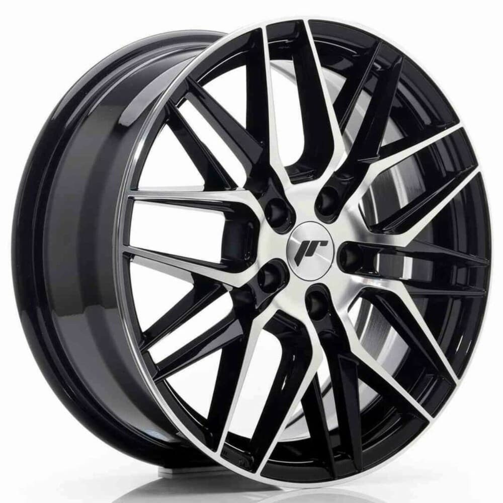 Car Wheel Rim Japan Racing JR28 Black PCD 5x100 ET35 Polished 17"