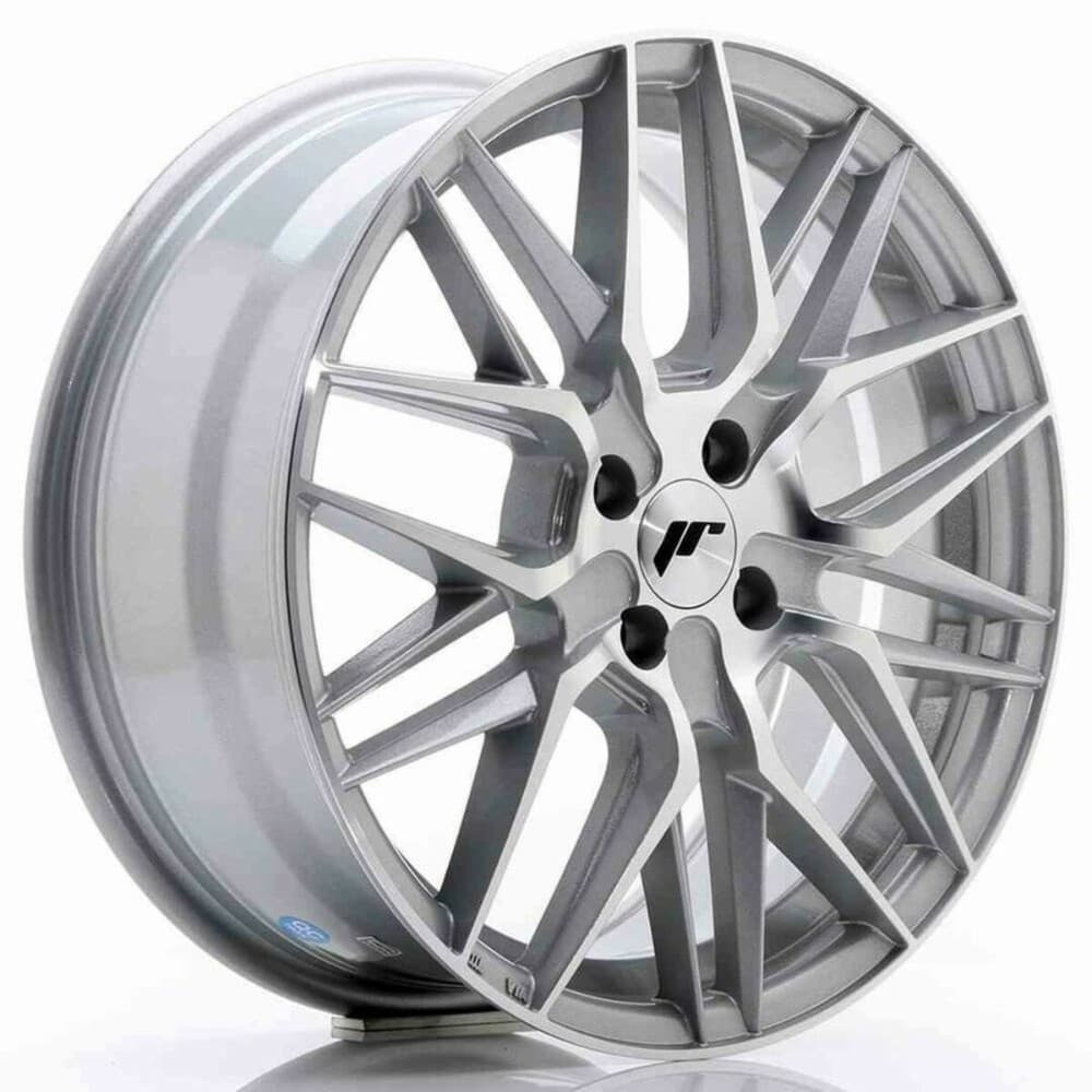 Car Wheel Rim Japan Racing JR2817704F3563SM Silver 4 x 108 PCD 4x108 ET35 Polished 17"