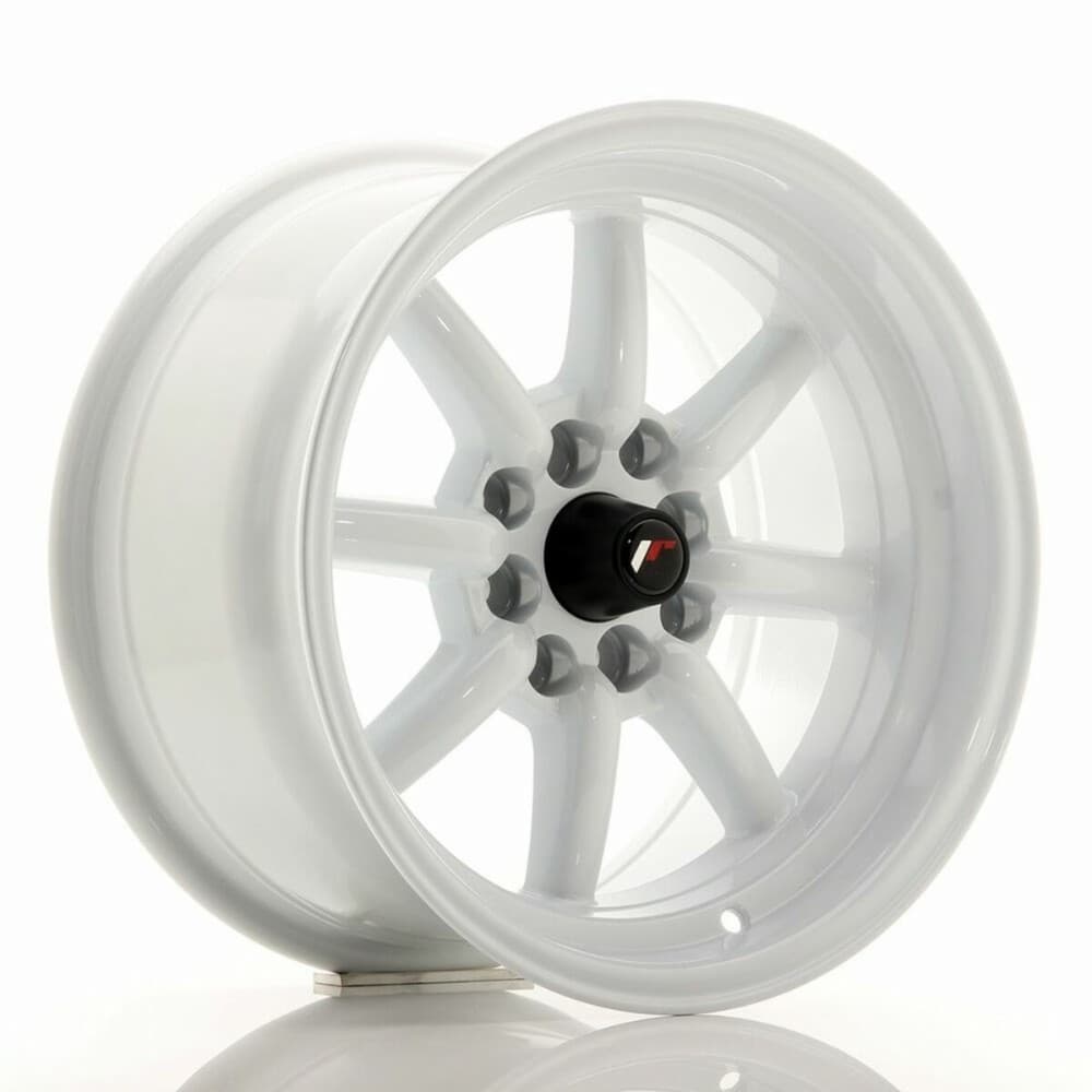 Car Wheel Rim Japan Racing JR19 White 15" PCD 4x100 PCD 4x114 ET0 CB 73,1