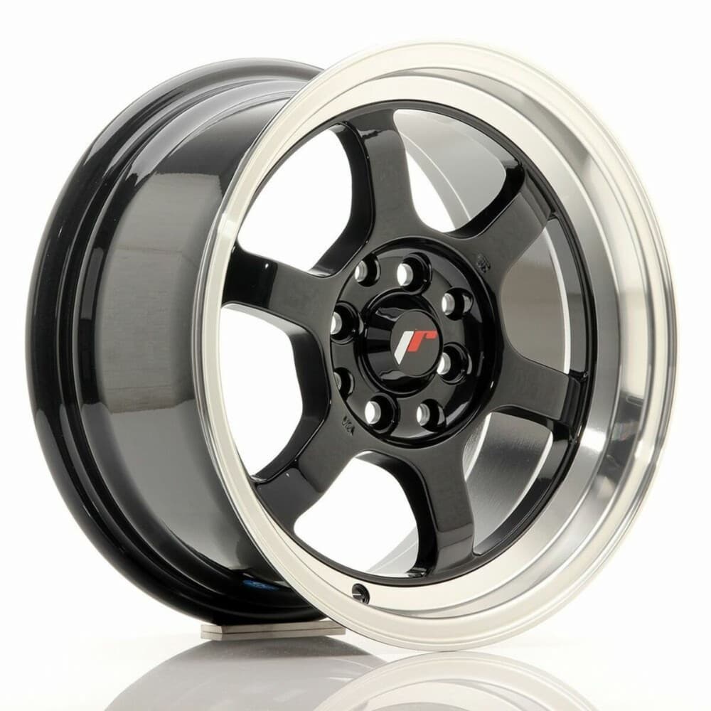 Car Wheel Rim Japan Racing JR12 Black 15" PCD 4x100 PCD 4x108 ET26 CB 73,1