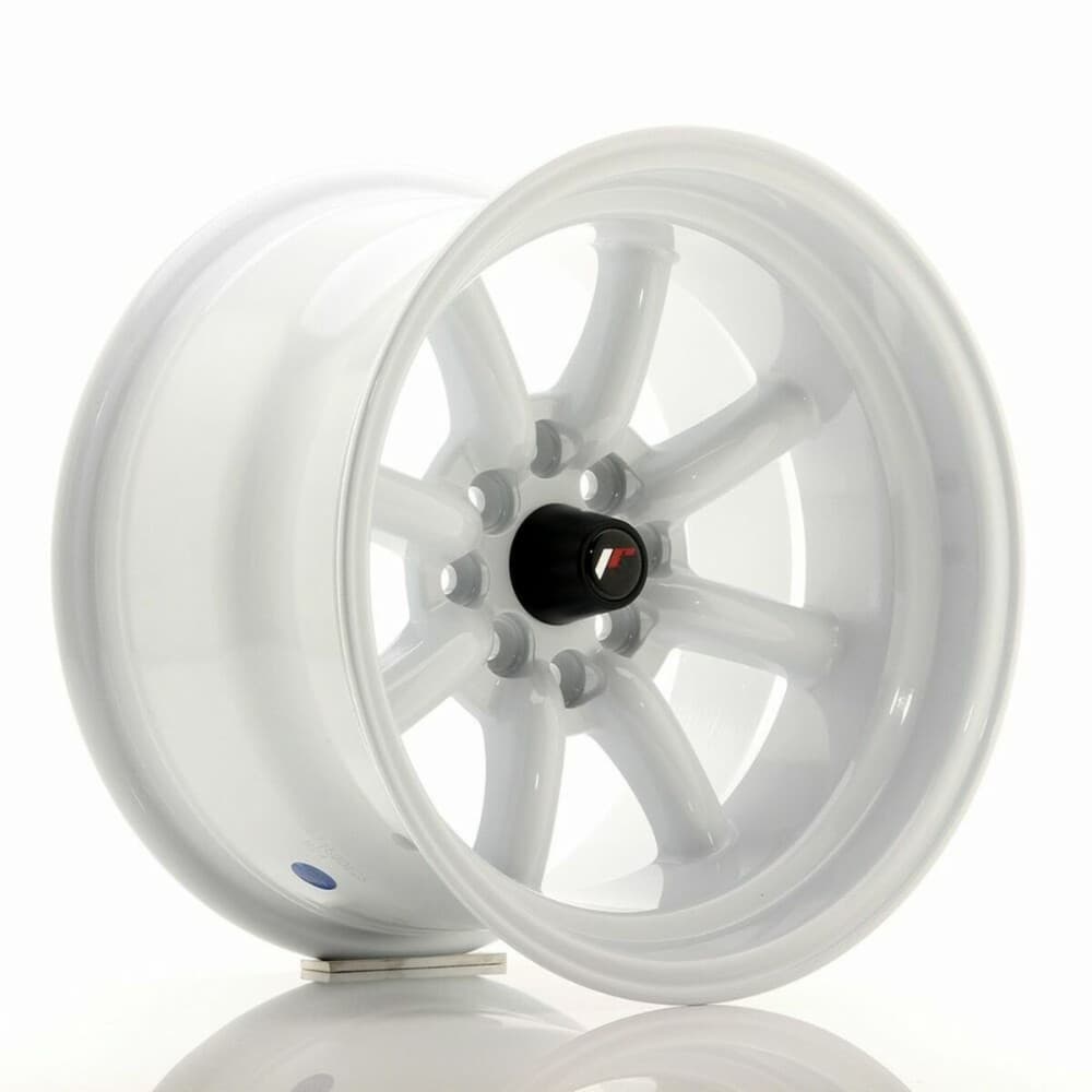Car Wheel Rim Japan Racing JR19 White 15" PCD 4x100 PCD 4x114 ET13 CB 73,1