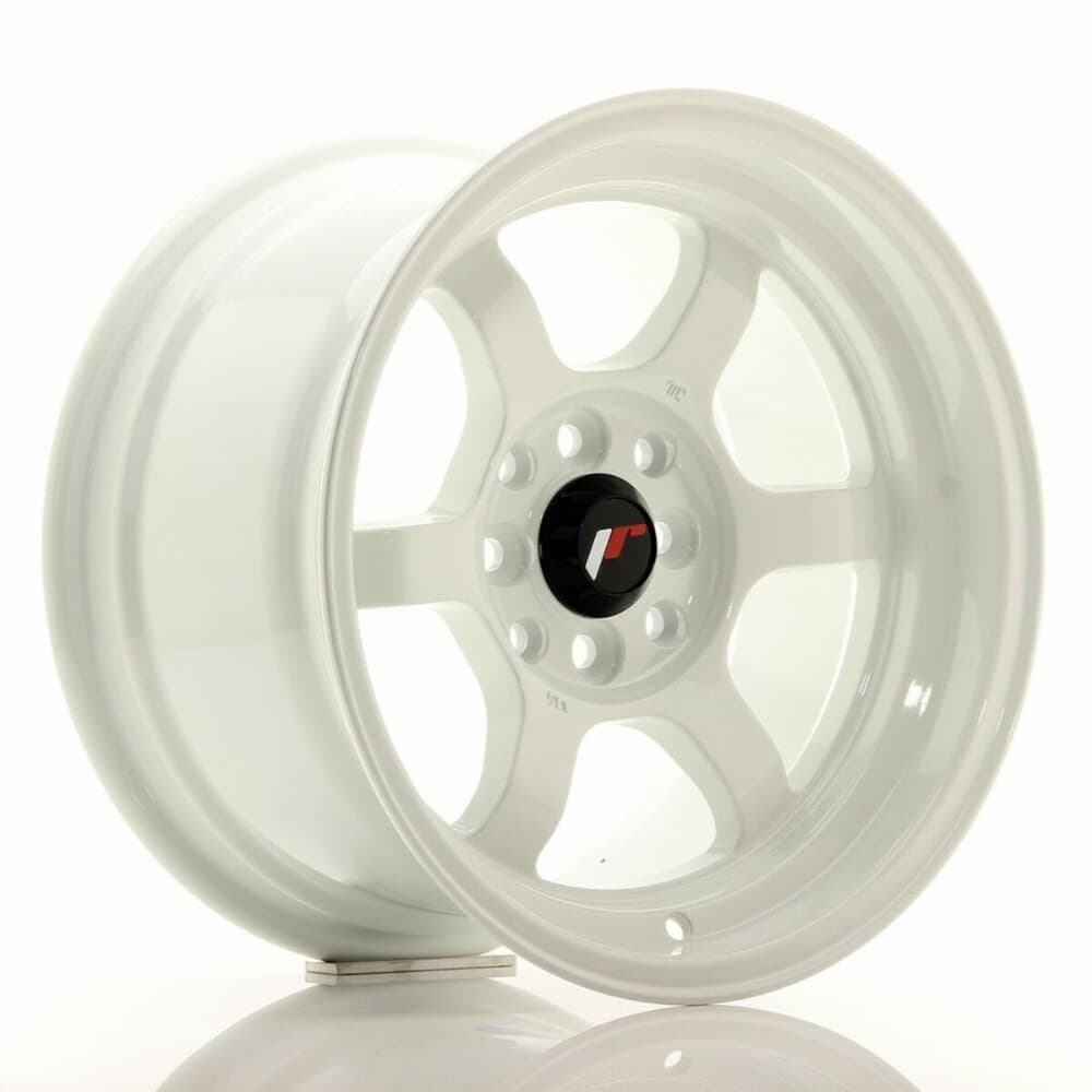 Car Wheel Rim Japan Racing JR12 White 15" PCD 4x100 PCD 4x114 ET13 CB 73,1