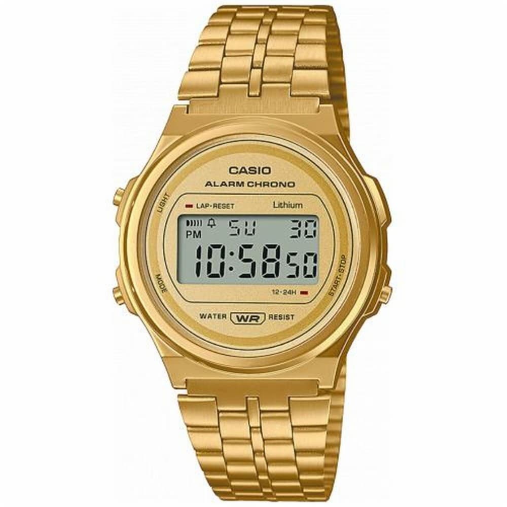 Unisex Watch Casio A171WEMG-9AEF Golden Vintage