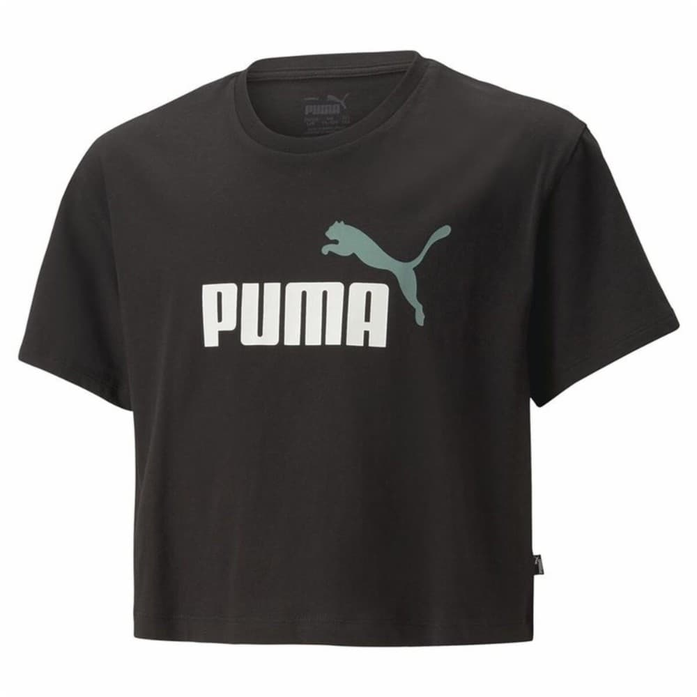 Child's Short Sleeve T-Shirt Puma 845346 56 Black
