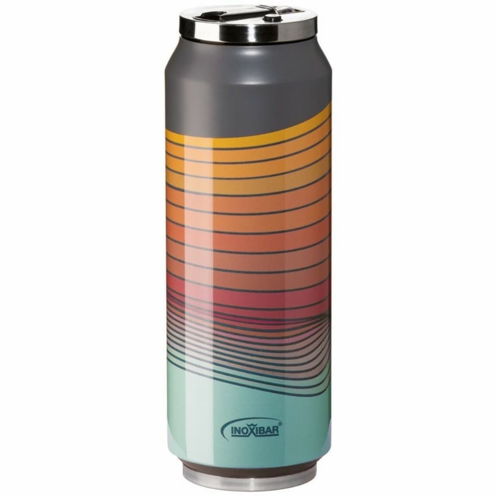 Travel thermos flask Inoxibar 61267 RED WAVES Red 700 ml