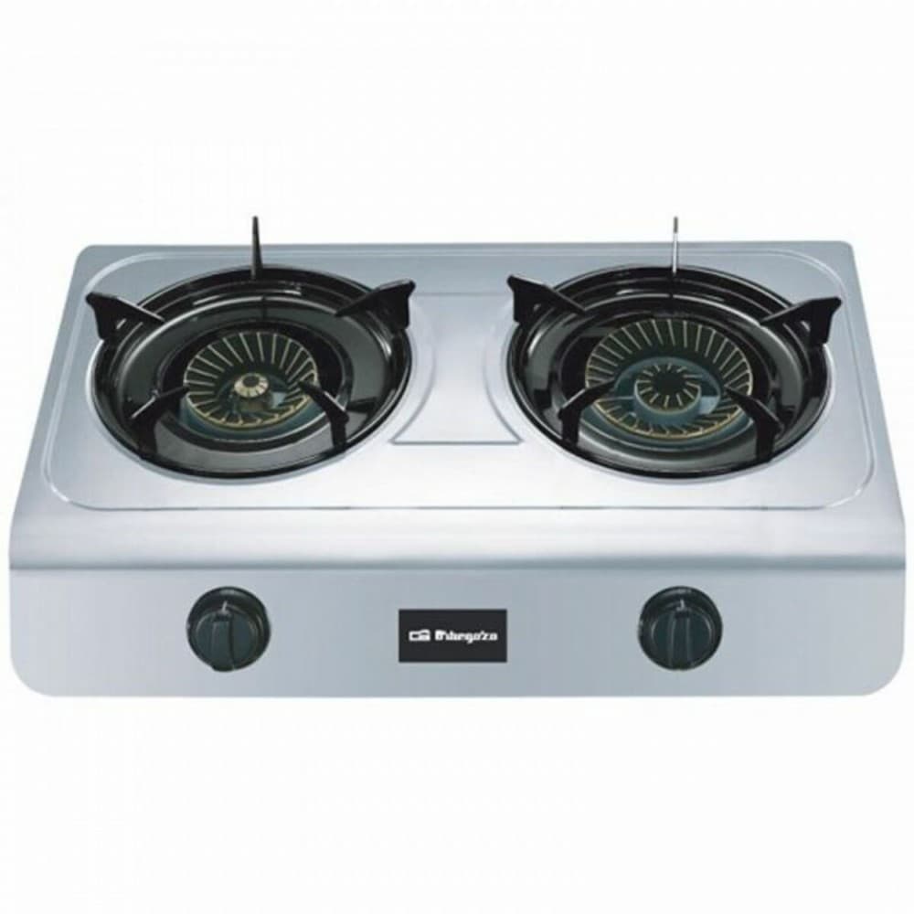 gas stove Orbegozo FO2700 Stainless steel (2 Stoves) Black