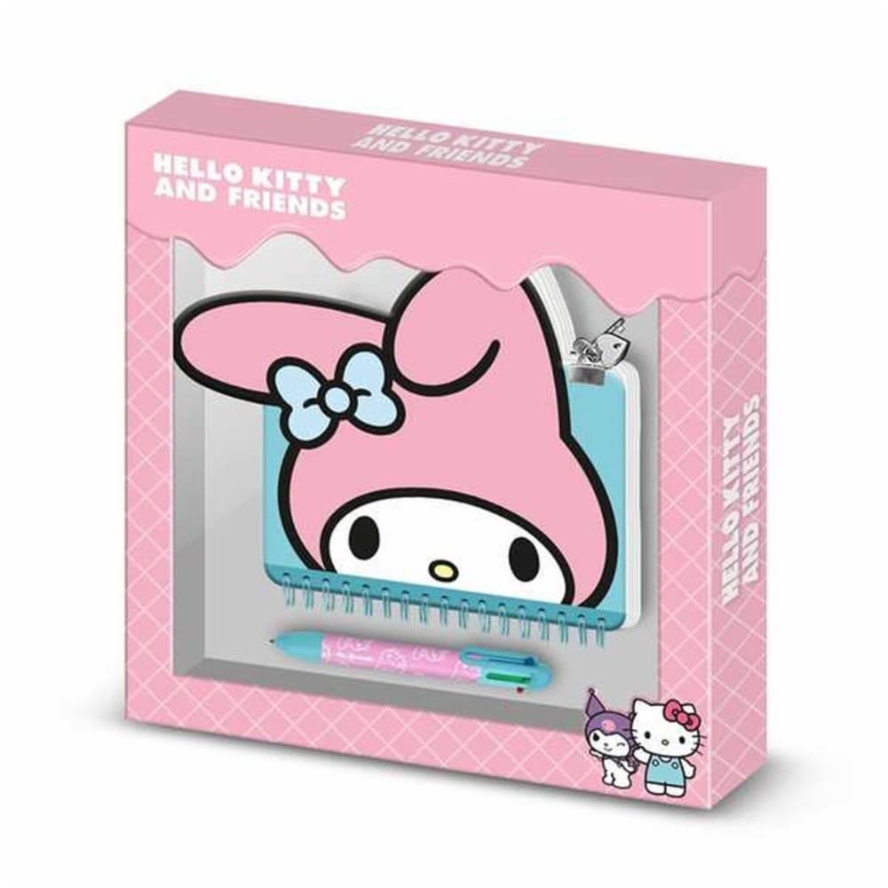 Diary with accessories My Melody Pink 24 x 23 x 2,5 cm