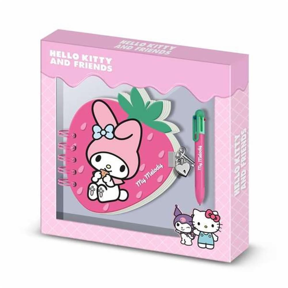 Diary with accessories My Melody Pink 24 x 23 x 2,5 cm