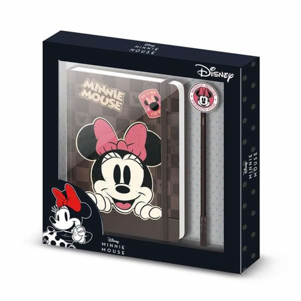 Diary with accessories Minnie Mouse Brown 22,4 X 2,2 X 23,2 cm
